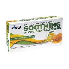 Ethics Soothing Medicated Lozenges (16) Honey and Lemon 